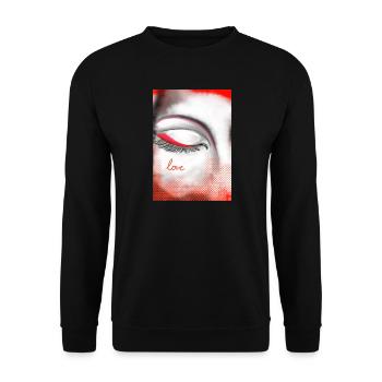 Herz und Liebe auf Highlight - Unisex Pullover - Schwarz - Vorne - Alina (178cm) & Michal (187cm)