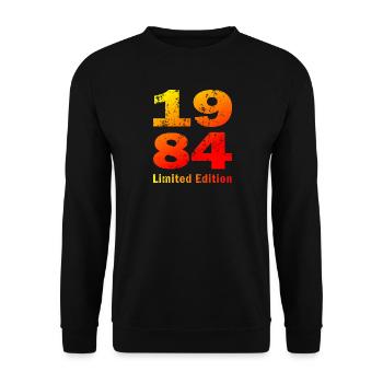 Birthday born in 1984 limited edition - Unisex Sweatshirt - black - Front - Alina (178cm) & Michal (187cm)