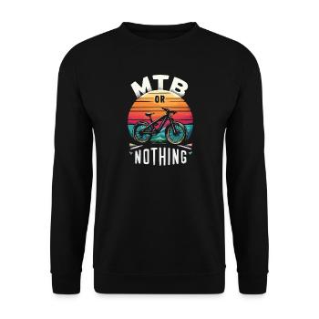 Mountain Bike Adventure Quote Design - Unisex Sweatshirt - black - Front - Alina (178cm) & Michal (187cm)