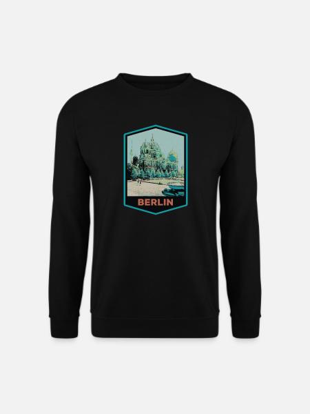 Illustration Dome of Berlin Cathedral - Unisex Sweatshirt - black