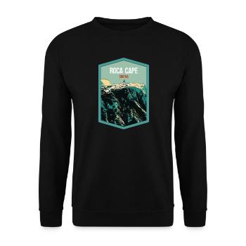 Illustration Cap de Roca, Phare, Portugal - Sweat-shirt Unisexe - noir - Devant - Alina (178cm) & Michal (187cm)