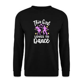 Tanzen Tanzpaar - Unisex Pullover - Schwarz - Vorne - Alina (178cm) & Michal (187cm)