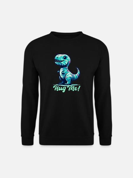T-Rex Hug Me Hug Gift - Unisex Sweatshirt - black