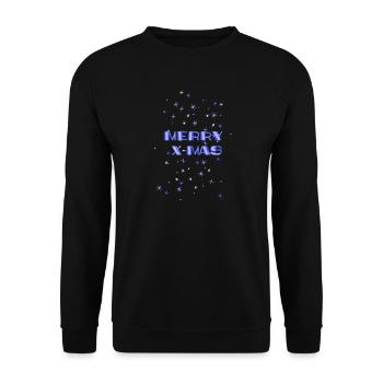 Merry X MAS - Unisex Pullover - Schwarz - Vorne - Alina (178cm) & Michal (187cm)