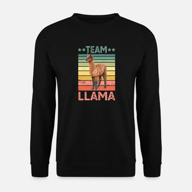 Lama - Unisex Pullover - Schwarz