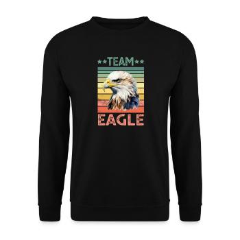 Eagle - Unisex Sweatshirt - black - Front - Alina (178cm) & Michal (187cm)