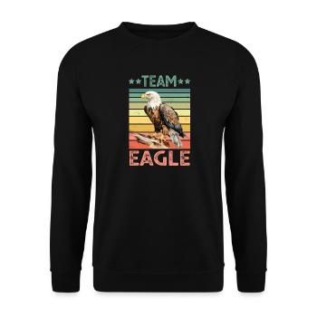 Aigle Pygargue à tête blanche - Sweat-shirt Unisexe - noir - Devant - Alina (178cm) & Michal (187cm)