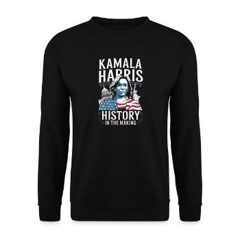 Kamala Harris History in the Making - Unisex Sweatshirt - black - Front - Alina (178cm) & Michal (187cm)