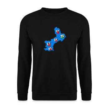 Languedoc Roussillon Region - Unisex Sweatshirt - black - Front - Alina (178cm) & Michal (187cm)