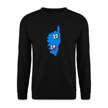 Corsica Region - Unisex Sweatshirt - black - Front - Alina (178cm) & Michal (187cm)