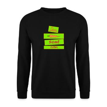 Les carottes sont cuites - Sweat-shirt Unisexe - noir - Devant - Alina (178cm) & Michal (187cm)