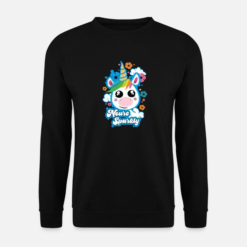 Neuro Sparkly Süßes Einhorn - Unisex Pullover - Schwarz