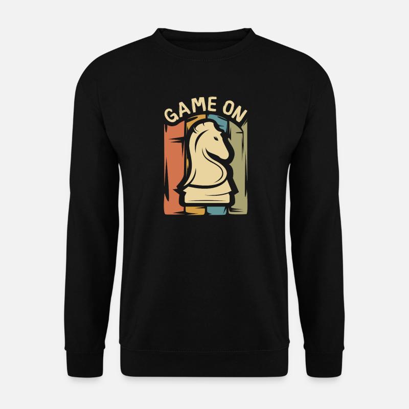 Game On Schach Design – Retro Springer - Unisex Pullover - Schwarz