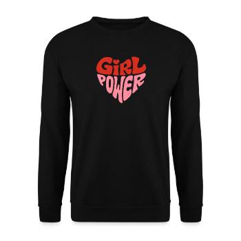 Féministe Girl Power Heart Design - Sweat-shirt Unisexe - noir - Devant - Alina (178cm) & Michal (187cm)