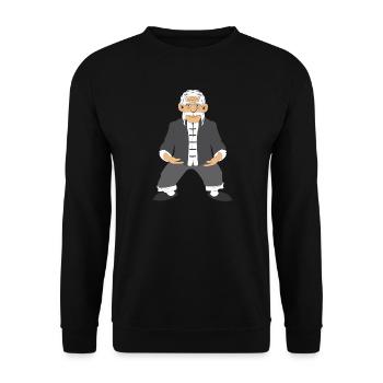 Alter Mönch – Tai Chi & Chi Qong - Unisex Pullover - Schwarz - Vorne - Alina (178cm) & Michal (187cm)