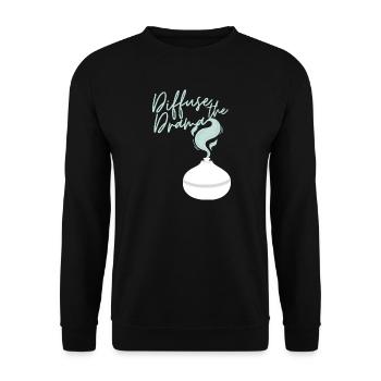Diffuse the Drama - Unisex Pullover - Schwarz - Vorne - Alina (178cm) & Michal (187cm)