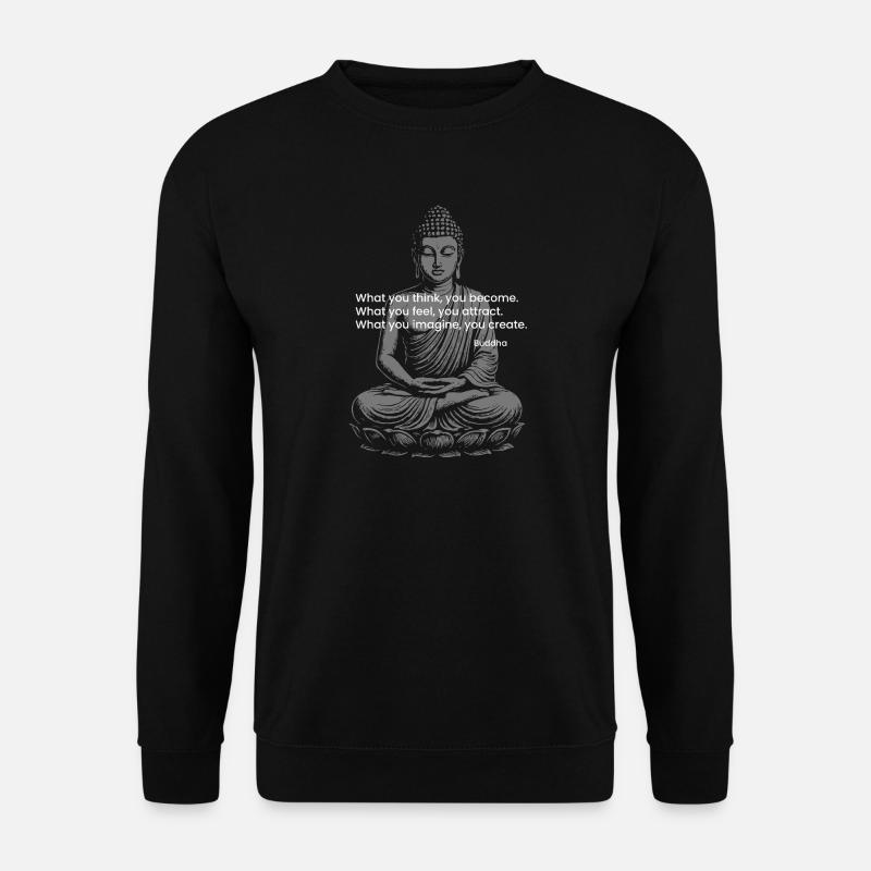 Buddha Meditation Design - Unisex Sweatshirt - black