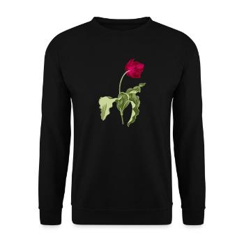 Elegant Tulip Illustration - Unisex Sweatshirt - black - Front - Alina (178cm) & Michal (187cm)