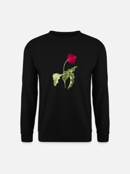Elegant Tulip Illustration - Unisex Sweatshirt - black