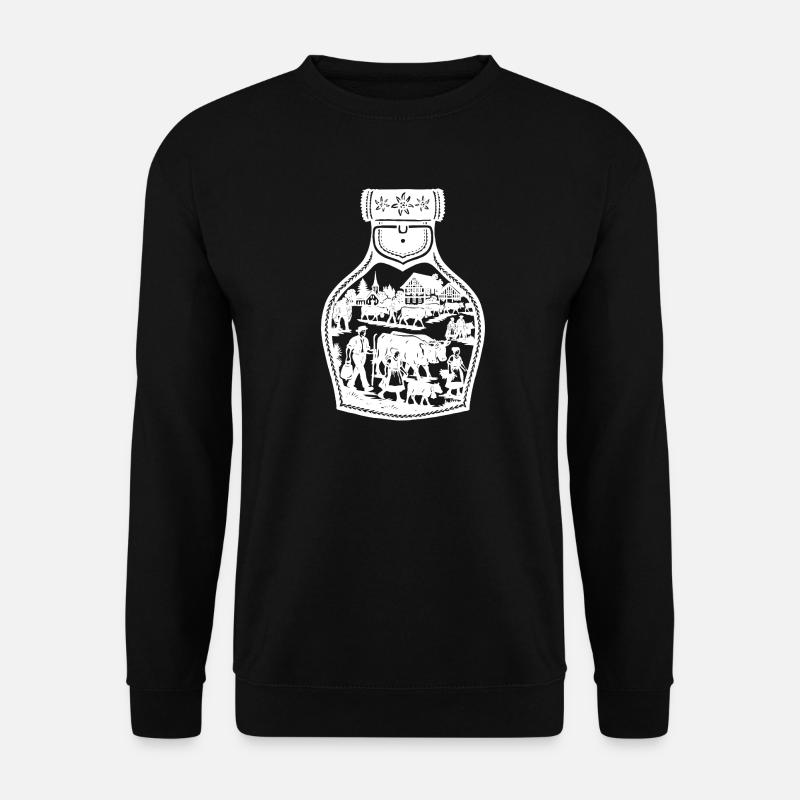 Alpine descent white - Unisex Sweatshirt - black