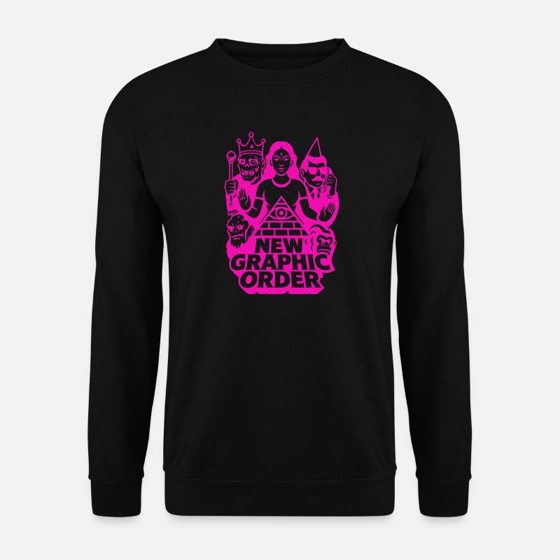 Nouvelle commande graphique Pulp Art rose - Sweat-shirt Unisexe - noir