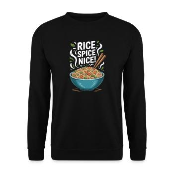 Fried Rice Spice Nice Hot Rice - Unisex Sweatshirt - black - Front - Alina (178cm) & Michal (187cm)