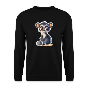 lémurien - Sweat-shirt Unisexe - noir - Devant - Alina (178cm) & Michal (187cm)