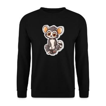 lemur - Unisex Sweatshirt - black - Front - Alina (178cm) & Michal (187cm)