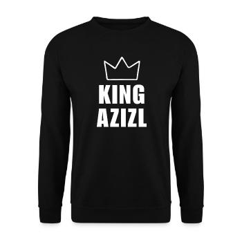Azizl Namensbuchstabe Ein König Krone Väter T Shirt Männer - Unisex Pullover - Schwarz - Vorne - Alina (178cm) & Michal (187cm)