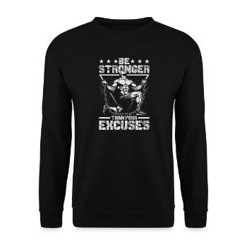 Kreisdesign mit starkem Motivationsgefühl - Unisex Pullover - Schwarz - Vorne - Alina (178cm) & Michal (187cm)