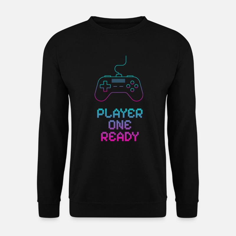Neon Gaming Controller Design - Unisex Pullover - Schwarz