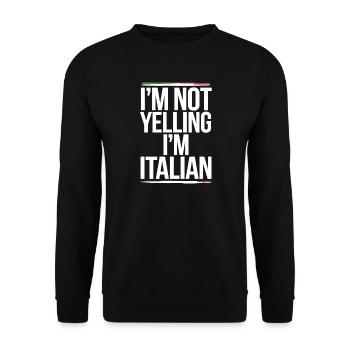 Bold Italian Pride Graphic Tee - Unisex Sweatshirt - black - Front - Alina (178cm) & Michal (187cm)