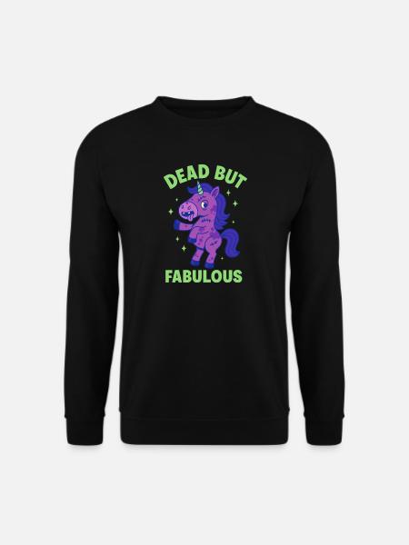 Buntes Einhorn mit Spruch - Unisex Pullover - Schwarz