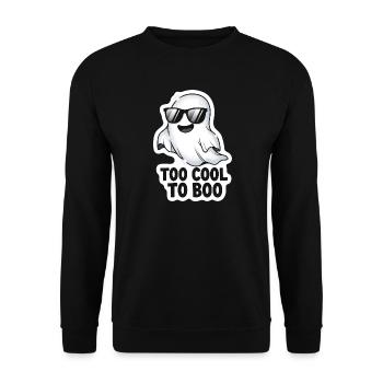 Too Cool To Boo - Cooles Geist - Unisex Pullover - Schwarz - Vorne - Alina (178cm) & Michal (187cm)