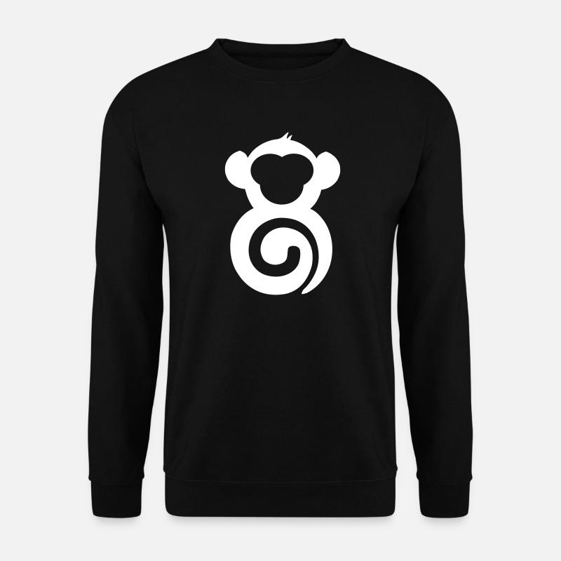 Monkey Spiral Logo Print - Unisex Sweatshirt - black