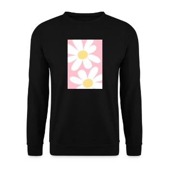 Rose avec des fleurs - Sweat-shirt Unisexe - noir - Devant - Alina (178cm) & Michal (187cm)