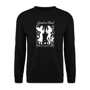 Bon ou mauvais – Anges et diables - Sweat-shirt Unisexe - noir - Devant - Alina (178cm) & Michal (187cm)