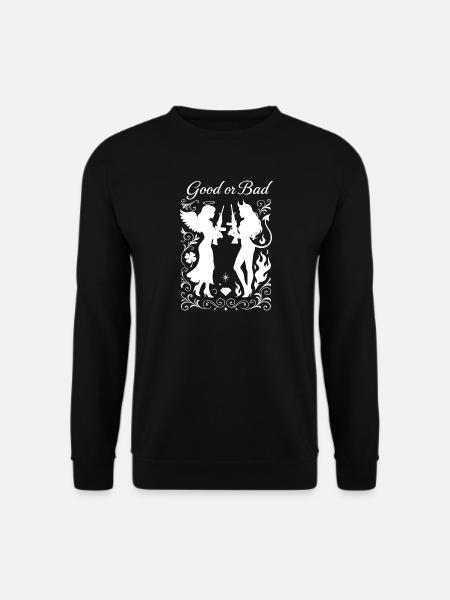 Good or Bad – Angels & Devils - Unisex Sweatshirt - black