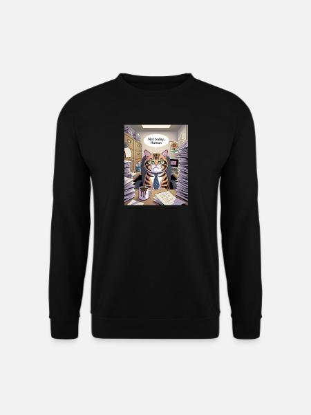 Katzenchef Büro Not Today - Unisex Pullover - Schwarz