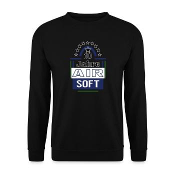10 Years Airsoft Anniversary Airsoft Player Jubi - Unisex Sweatshirt - black - Front - Alina (178cm) & Michal (187cm)