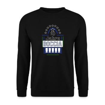 10 Jahre Boccia Jubiläum Bocciaspieler Jubilaeum - Unisex Pullover - Schwarz - Vorne - Alina (178cm) & Michal (187cm)