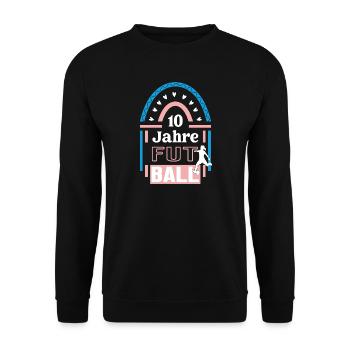 Futsal Anniversary 10 Years Coach Player - Unisex Sweatshirt - black - Front - Alina (178cm) & Michal (187cm)
