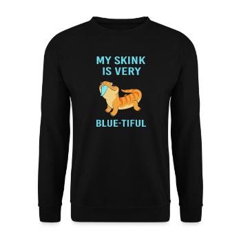 Lizard Blue Tongue - Unisex Sweatshirt - black - Front - Alina (178cm) & Michal (187cm)