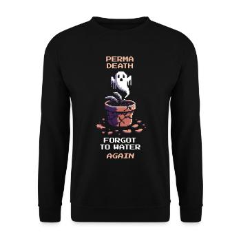 Mort permanente | L’oubli des plantes | Dicton du joueur - Sweat-shirt Unisexe - noir - Devant - Alina (178cm) & Michal (187cm)