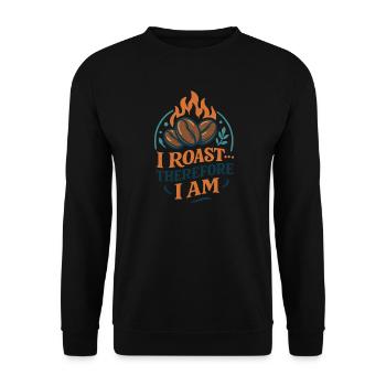 Ich röste, also bin ich - Unisex Pullover - Schwarz - Vorne - Alina (178cm) & Michal (187cm)