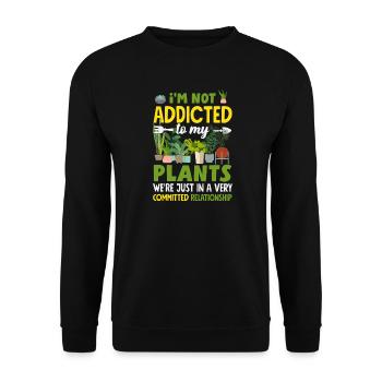 Garten- Und Pflanzenliebhaber Geschenke - Unisex Pullover - Schwarz - Vorne - Alina (178cm) & Michal (187cm)