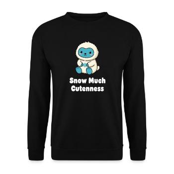 Ours des neiges câlin en costume duveteux - Sweat-shirt Unisexe - noir - Devant - Alina (178cm) & Michal (187cm)