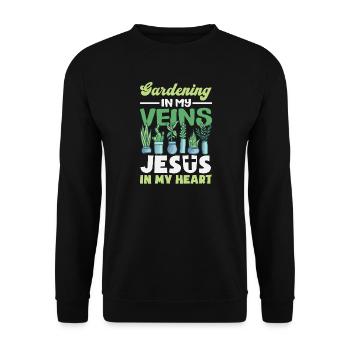 Garten- Und Pflanzenliebhaber Geschenke - Unisex Pullover - Schwarz - Vorne - Alina (178cm) & Michal (187cm)