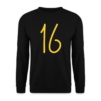 16 - Unisex Sweatshirt - black - Front - Alina (178cm) & Michal (187cm)