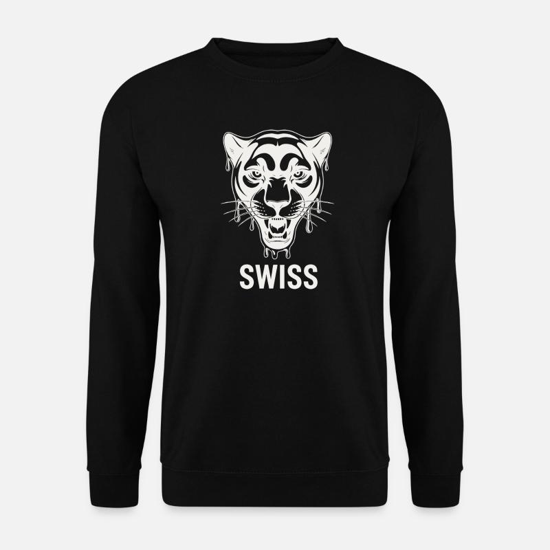 Tropfender Tigerkopf Schweizer Stil - Unisex Pullover - Schwarz
